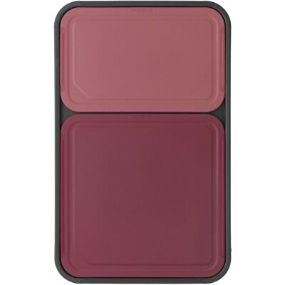 Brabantia Tasty+ tábua de cortar retangular de plástico - Borgonha, cinza, vermelho Brabantia Tasty+ tábua de cortar retangular de plástico - Borgonha, cinza, vermelho