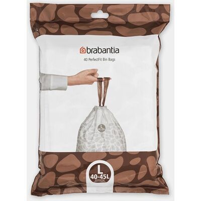 Brabantia 138645 Weiße Müllbeutel - 45L PerfectFit Spenderpackung Brabantia 138645 Weiße Müllbeutel - 45L PerfectFit Spenderpackung