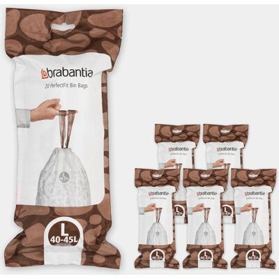 Brabantia White 45L Trash Bag - 20 pcs Brabantia White 45L Trash Bag - 20 pcs