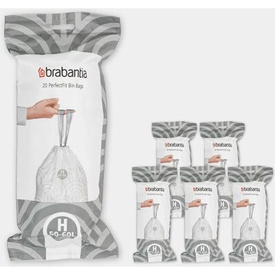 Brabantia 138782 Weiß Mülleimerbeutel 60L - Mülleimerbeutel Brabantia 138782 Weiß Mülleimerbeutel 60L - Mülleimerbeutel