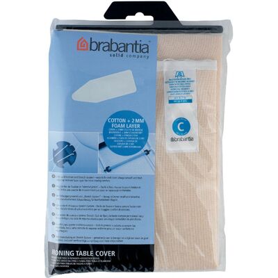 Housse de Table à Repasser Brabantia - Coton Beige - 124x45 cm - Convient Brabantia C Housse de Table à Repasser Brabantia - Coton Beige - 124x45 cm - Convient Brabantia C