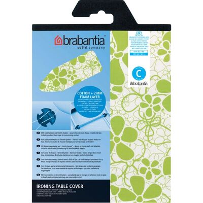 Brabantia strijkplankhoes 124x45cm wit groen Brabantia strijkplankhoes 124x45cm wit groen