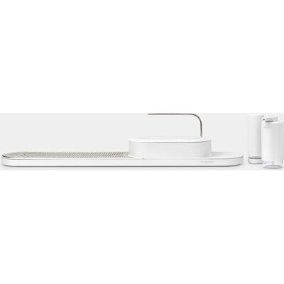 Organisateur d'Évier Brabantia - Plateau de Séchage, Distributeur de Savon & Presse-Savon Organisateur d'Évier Brabantia - Plateau de Séchage, Distributeur de Savon & Presse-Savon