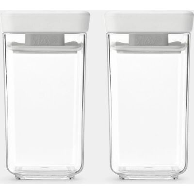 Brabantia Tasty+ Lagerbehälter, 2er-Set, 150ml, Hellgrau Brabantia Tasty+ Lagerbehälter, 2er-Set, 150ml, Hellgrau
