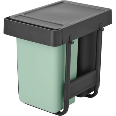 Beépített szemetes Brabantia 2x15L Jade Green és Sötétszürke Beépített szemetes Brabantia 2x15L Jade Green és Sötétszürke