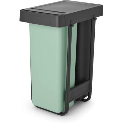 Brabantia Sort & Go Inbouw Prullenbak - 2 x 30L - Jadegrün & Dunkelgrau Brabantia Sort & Go Inbouw Prullenbak - 2 x 30L - Jadegrün & Dunkelgrau