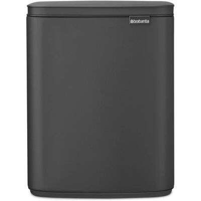 Brabantia Trash Bin - 12L Dark Gray - Kitchen or Bathroom Brabantia Trash Bin - 12L Dark Gray - Kitchen or Bathroom
