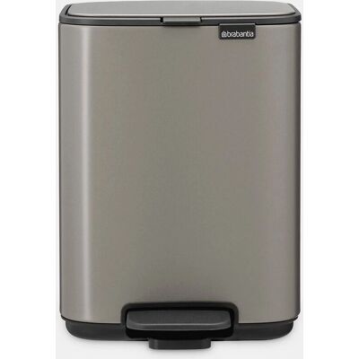 Brabantia Bo 4L Pedal Steel Trash Bin - Rectangular & Modern Brabantia Bo 4L Pedal Steel Trash Bin - Rectangular & Modern