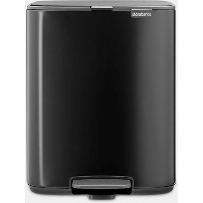 Brabantia Bo Pedal Bin 12 L Rectangular Steel Black - Pedal Bin Brabantia Bo Pedal Bin 12 L Rectangular Steel Black - Pedal Bin