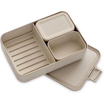Brabantia 241369 Lunch Box - Lunch Container 2L Reusable Plastic Beige Brabantia 241369 Lunch Box - Lunch Container 2L Reusable Plastic Beige