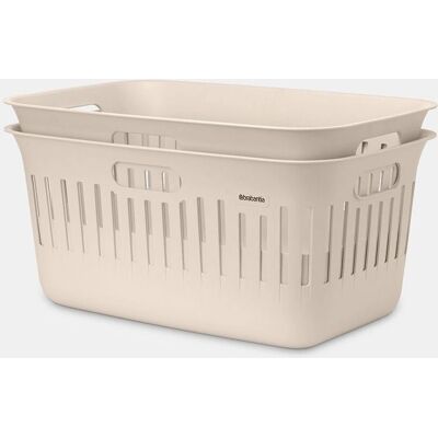 Brabantia Collect-It Wäschekorb-Set - Recyceltes Kunststoff Beige Brabantia Collect-It Wäschekorb-Set - Recyceltes Kunststoff Beige