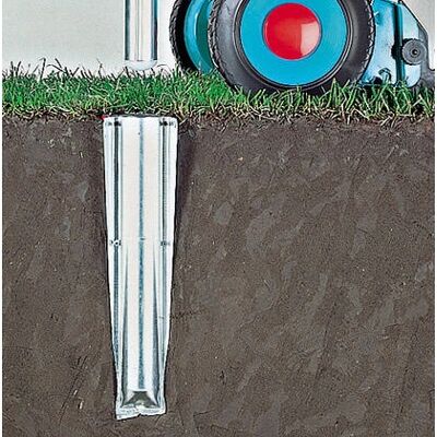 Brabantia Ground Spike - 45mm, Red Cap, Metal - Rotary Dryer Accessory Brabantia Ground Spike - 45mm, Red Cap, Metal - Rotary Dryer Accessory