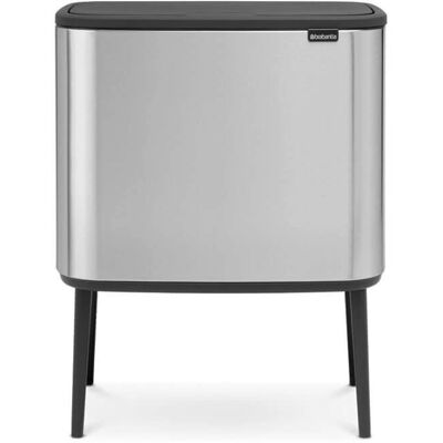 Brabantia 316081 Stainless Steel Trash Can - 33L, Rectangular, Black Brabantia 316081 Stainless Steel Trash Can - 33L, Rectangular, Black