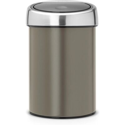 Papelera Brabantia 364464 - 3 L Redonda de Plástico - Acero Inoxidable - Platino Papelera Brabantia 364464 - 3 L Redonda de Plástico - Acero Inoxidable - Platino