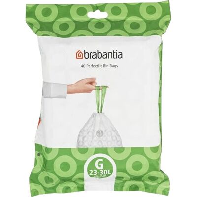 Brabantia 8710755375668 Afvalzak - 30L Grijs & Wit - 40 stuks Brabantia 8710755375668 Afvalzak - 30L Grijs & Wit - 40 stuks