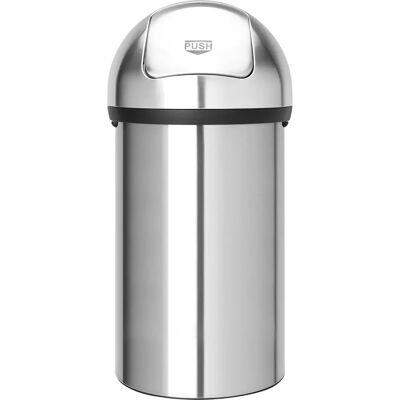 Cestino Brabantia Push Bin 60L Acciaio Satinato Cestino Brabantia Push Bin 60L Acciaio Satinato