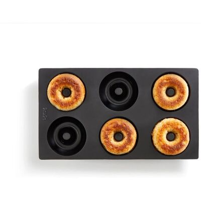 Lékué 880520 Stampo da forno - 6 ciambelle - Antiaderente - Forno sicuro Lékué 880520 Stampo da forno - 6 ciambelle - Antiaderente - Forno sicuro