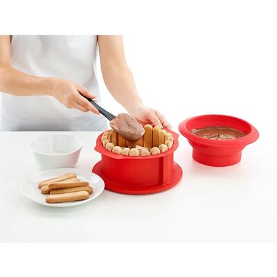 Lékué Charlotte, Moule à gâteau, Rot - Publicité Lékué Charlotte, Moule à gâteau, Rot - Publicité