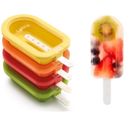 Lékué Set of 4 Multicolour Ice Pop Moulds - Ice Pop Mould Lékué Set of 4 Multicolour Ice Pop Moulds - Ice Pop Mould