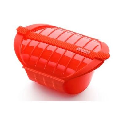 Lékué Vaporera de microondas - Rojo Lékué Vaporera de microondas - Rojo