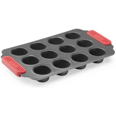 Lékué 887406 moule à pâtisserie - Acier de qualité, 12 mini muffins, antiadhésif Lékué 887406 moule à pâtisserie - Acier de qualité, 12 mini muffins, antiadhésif