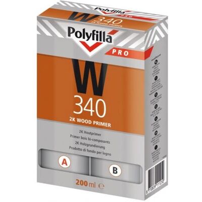 Polyfilla Pro W340 2K Houtgrondverf - Sealing & Protectie Polyfilla Pro W340 2K Houtgrondverf - Sealing & Protectie