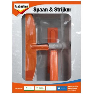 Alabastine - Spaan en Strijker Set - 25 cm Gipsspatel Alabastine - Spaan en Strijker Set - 25 cm Gipsspatel