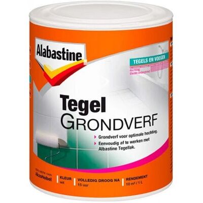 Alabastine Tegelgrondverf - Wit - 1L Alabastine Tegelgrondverf - Wit - 1L