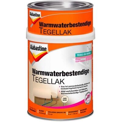 Alabastine Witte Waterdichte Tegellak - Tegellak Alabastine Witte Waterdichte Tegellak - Tegellak