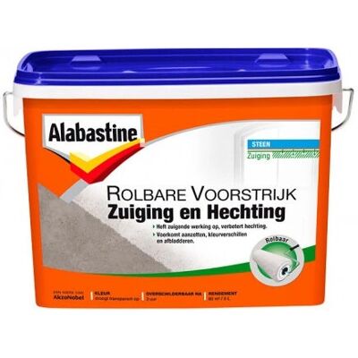 Alabastine - Rolbare Voorstrijk Sneldrogend - Transparant - 5 L - Primer Alabastine - Rolbare Voorstrijk Sneldrogend - Transparant - 5 L - Primer
