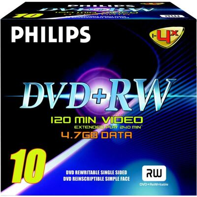 Philips DVDRW1S04/200 - 4,7 GB DVD+R 10 pièces Philips DVDRW1S04/200 - 4,7 GB DVD+R 10 pièces