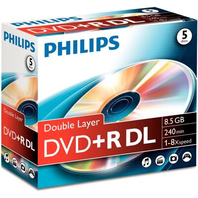 Philips DR8S8J05C/00 - 8,5 GB DVD+R DL - Publicité Philips DR8S8J05C/00 - 8,5 GB DVD+R DL - Publicité