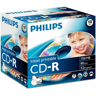 Philips CR7D5JJ10/00 - CD vierge 700 MB 52x - Publicité Philips CR7D5JJ10/00 - CD vierge 700 MB 52x - Publicité