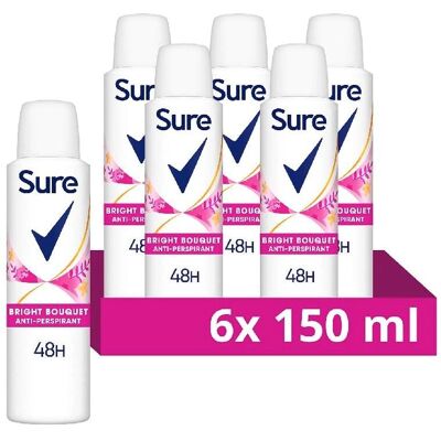 Sure Women Bright Bouquet Deodorant - 48h Protection - 150ml Sure Women Bright Bouquet Deodorant - 48h Protection - 150ml