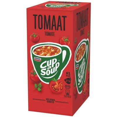 Soupe de Tomate Unox - 21 sachets - Convient aux vegans - Publicité Soupe de Tomate Unox - 21 sachets - Convient aux vegans - Publicité
