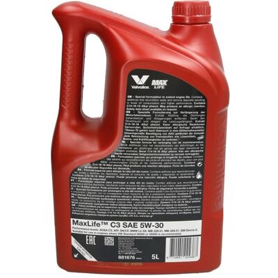 Olej silnikowy Valvoline Maxlife C3 5W-30 - Olej silnikowy Olej silnikowy Valvoline Maxlife C3 5W-30 - Olej silnikowy