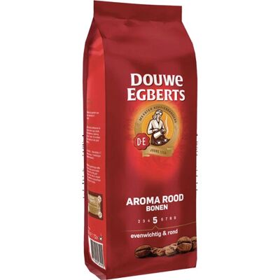 Grains de café Douwe Egberts Aroma Rood - Torréfaction moyenne - Café - Publicité Grains de café Douwe Egberts Aroma Rood - Torréfaction moyenne - Café - Publicité