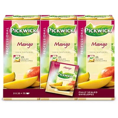 Pickwick Mango Vruchtenthee - Thee, Mango Smaak, 75 Theezakjes Pickwick Mango Vruchtenthee - Thee, Mango Smaak, 75 Theezakjes