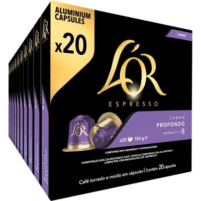 L'OR Lungo Profondo Intensity 8 Nespresso Compatible Coffee Pods - 20 Pack L'OR Lungo Profondo Intensity 8 Nespresso Compatible Coffee Pods - 20 Pack