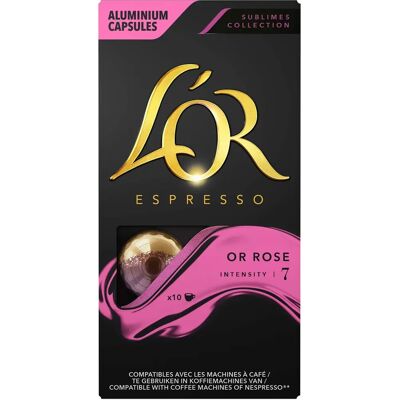 Capsules de Café L'OR Or Rosé - Compatible Nespresso - Publicité Capsules de Café L'OR Or Rosé - Compatible Nespresso - Publicité