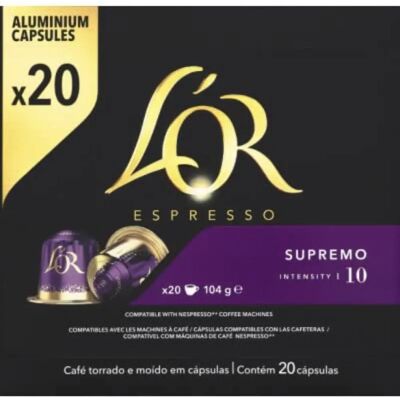 L'OR Supremo XL - 20 κάψουλες για Nespresso L'OR Supremo XL - 20 κάψουλες για Nespresso