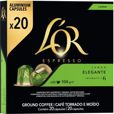 L'OR Lungo Elegante XL - Capsules de café - Publicité L'OR Lungo Elegante XL - Capsules de café - Publicité