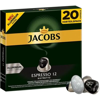 Jacobs Espresso 12 Ristretto - 20 Κάψουλες Jacobs Espresso 12 Ristretto - 20 Κάψουλες
