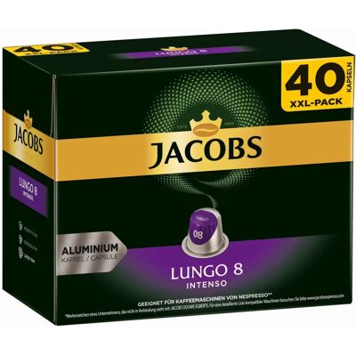 Capsules de café Lungo Intenso de Jacobs Douwe Egberts - 40 pcs - Publicité Capsules de café Lungo Intenso de Jacobs Douwe Egberts - 40 pcs - Publicité