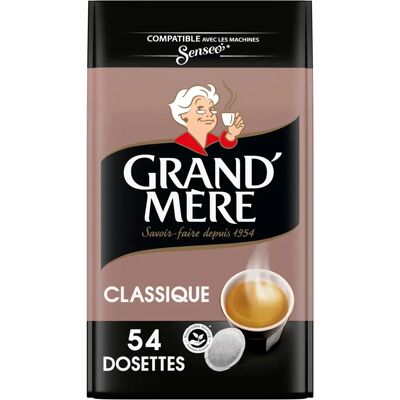 Grand-mère Dosettes de Café Classique - Paquet de 54 - Publicité Grand-mère Dosettes de Café Classique - Paquet de 54 - Publicité