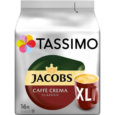 Capsules de café Caffe Crema XL de Jacobs Douwe Egberts - Type de café - Publicité Capsules de café Caffe Crema XL de Jacobs Douwe Egberts - Type de café - Publicité