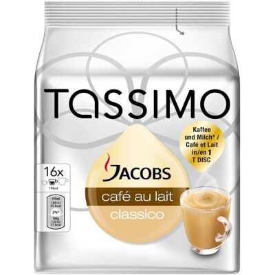 Jacobs Kaffee-Kapseln - Französischer Café au Lait - 16 Stück Jacobs Kaffee-Kapseln - Französischer Café au Lait - 16 Stück