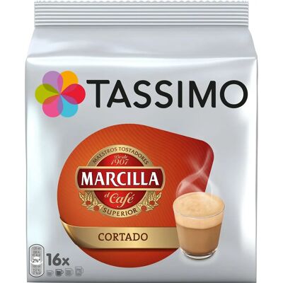 Tassimo Cortado Marcilla (16 Capsules) - Publicité Tassimo Cortado Marcilla (16 Capsules) - Publicité
