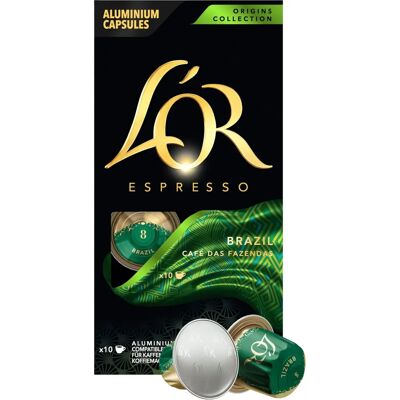 L'OR Espresso Brazil - Caramel Noisette - Capsules de Café - Publicité L'OR Espresso Brazil - Caramel Noisette - Capsules de Café - Publicité