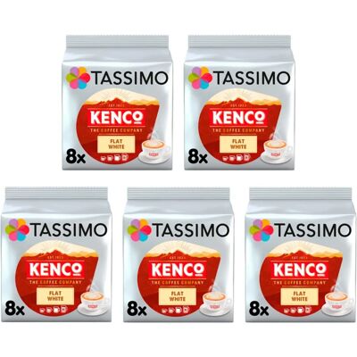 Kenco - Flat White Pods - 40 Cups - Pack of 5 - Coffee Pods Kenco - Flat White Pods - 40 Cups - Pack of 5 - Coffee Pods